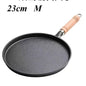 26cm Cast Iron Frying Pan, Uncoated Non-stick Crepe Maker Steak Pot for Gas Induction Cooker Kitchen
