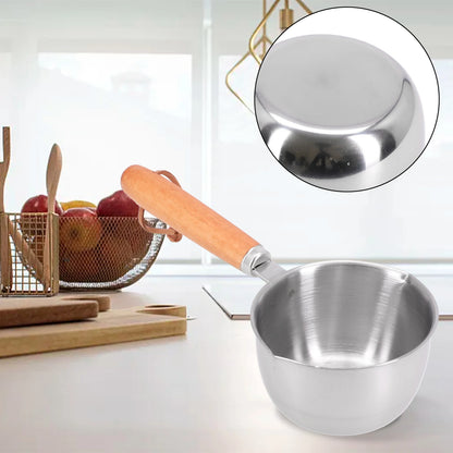 Stainless Steel Oil Pot Mini Soup Milk Pot Multifunctional Burning Oil Dripping Sauce Special Pot Hot Oil Pan Sauce Kitchen Pots