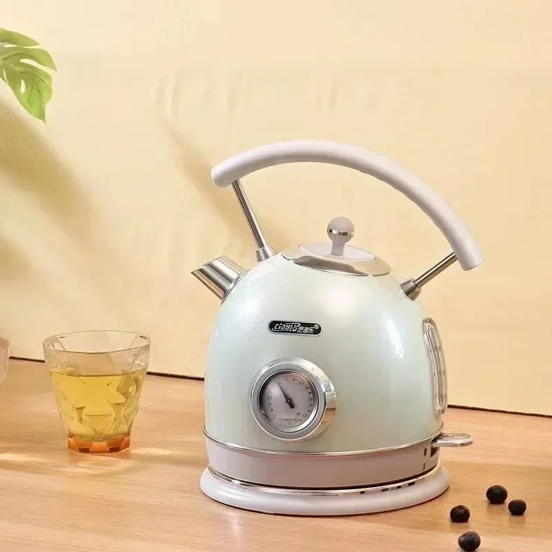 220V-240V Electric Water Kettle 1.8L 1800W 304 Stainless Steel With Thermometer Electric Boiling Coffee Tea Pot