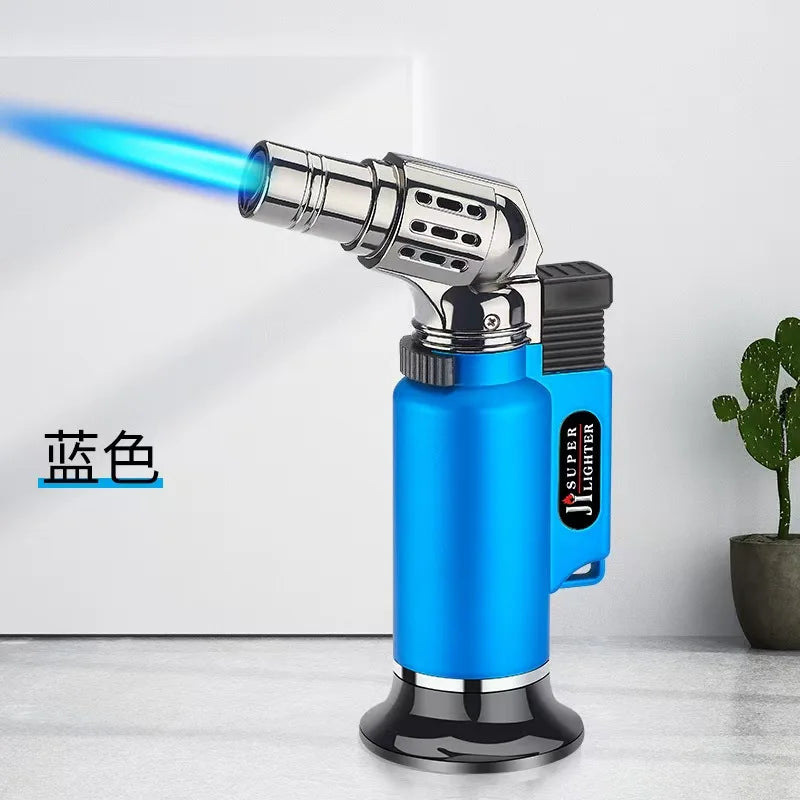 Metal Windproof Turbo Gas Lighters Welding Torch Kitchen Cooking Adjustable Flame Powerful Spray Gun Cigar Lighter For Men Gifts