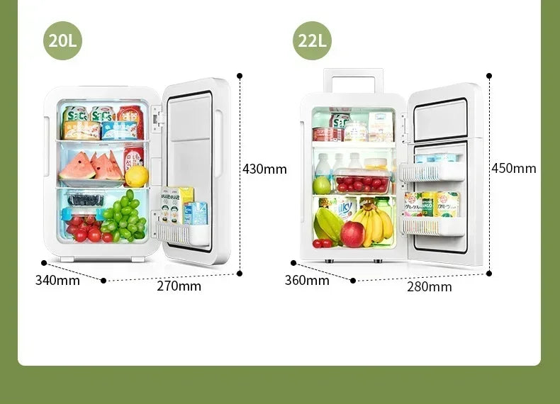 220V Mini Refrigerator Small Household Dormitory Car Mounted Refrigerator Mini Student Refrigeration Single Person Small  HCA1