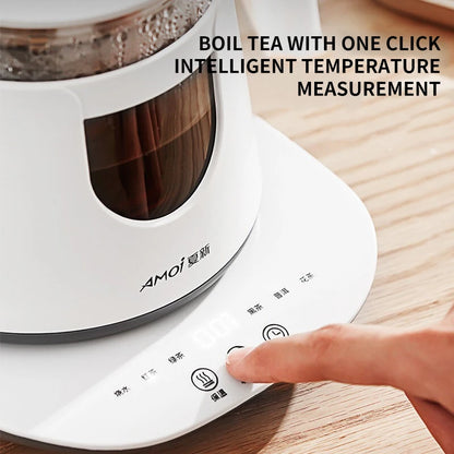Black Tea Brewing Electric Tea Pot - Automatic Steam Glass Tea Maker for Boiling Water Health Preservation