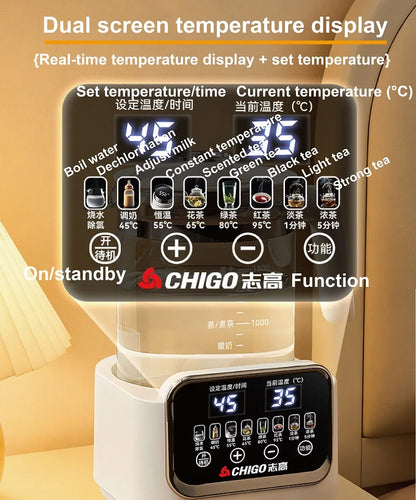 1.5L Electric Kettle Home Health Kettle Multifunctional Milk Regulator Temperature Control Flower Tea Kettle Auto Keep Warm 800W