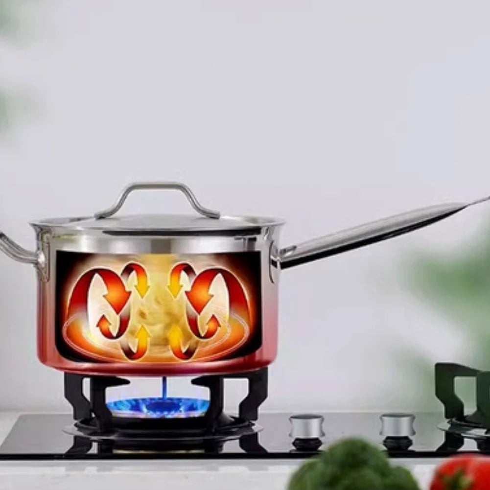 Stainless Steel Milk Pot 16 18 20 22 24cm with Lid Sauce Pan for Gas Electric Induction Stove Boiling Simmering Use