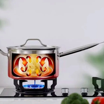 Stainless Steel Milk Pot 16 18 20 22 24cm with Lid Sauce Pan for Gas Electric Induction Stove Boiling Simmering Use