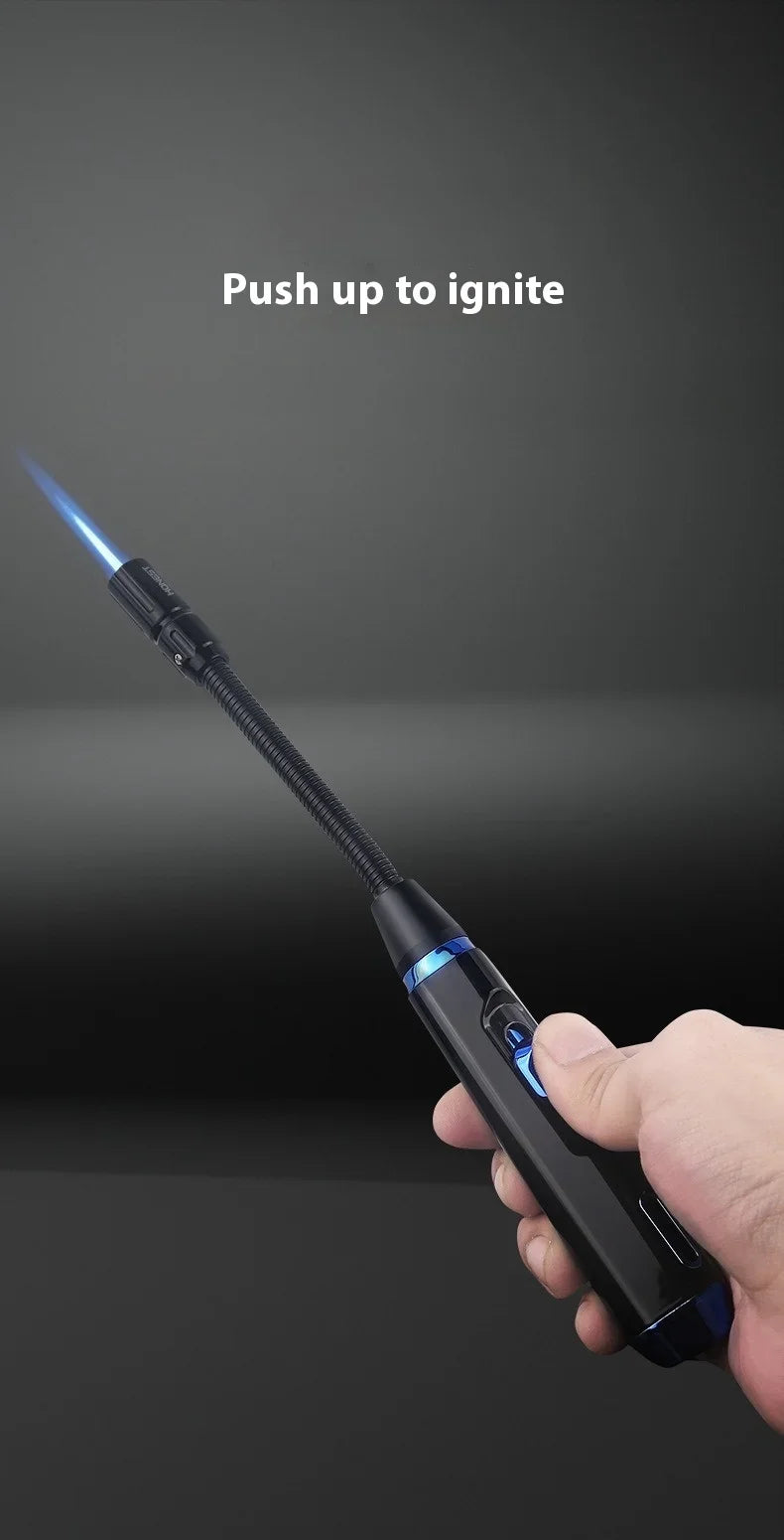 2025 Adjustable Bent Hose Butane Lighter, Windproof Rotary Nozzle, Suitable for Kitchen/barbecue/candle, Inflatable Gas Igniter