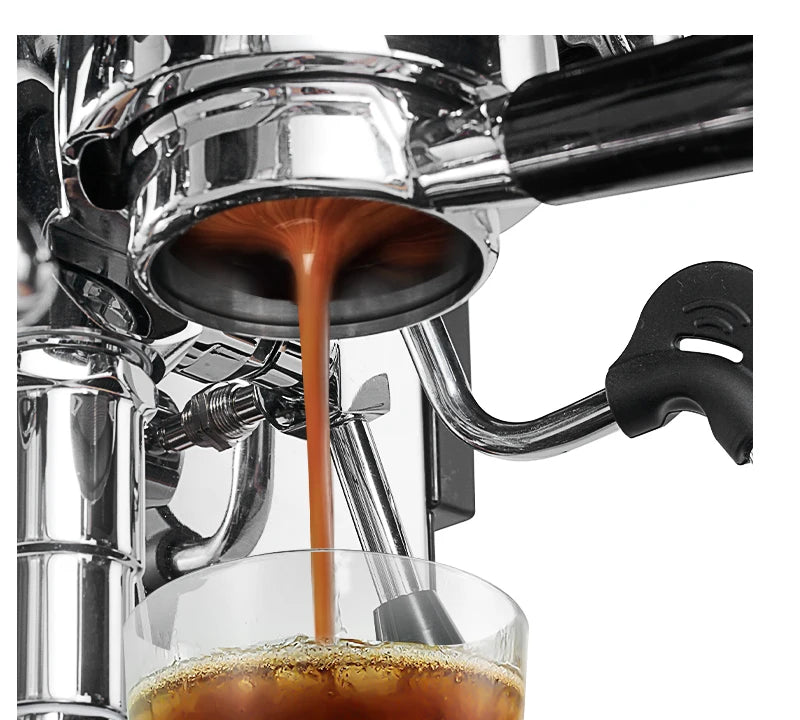 -For MC-10 Commercial Stainless Steel Semi-Automatic Espresso Machine Ambient Light Electric Coffee Maker Household Outdoor RV*