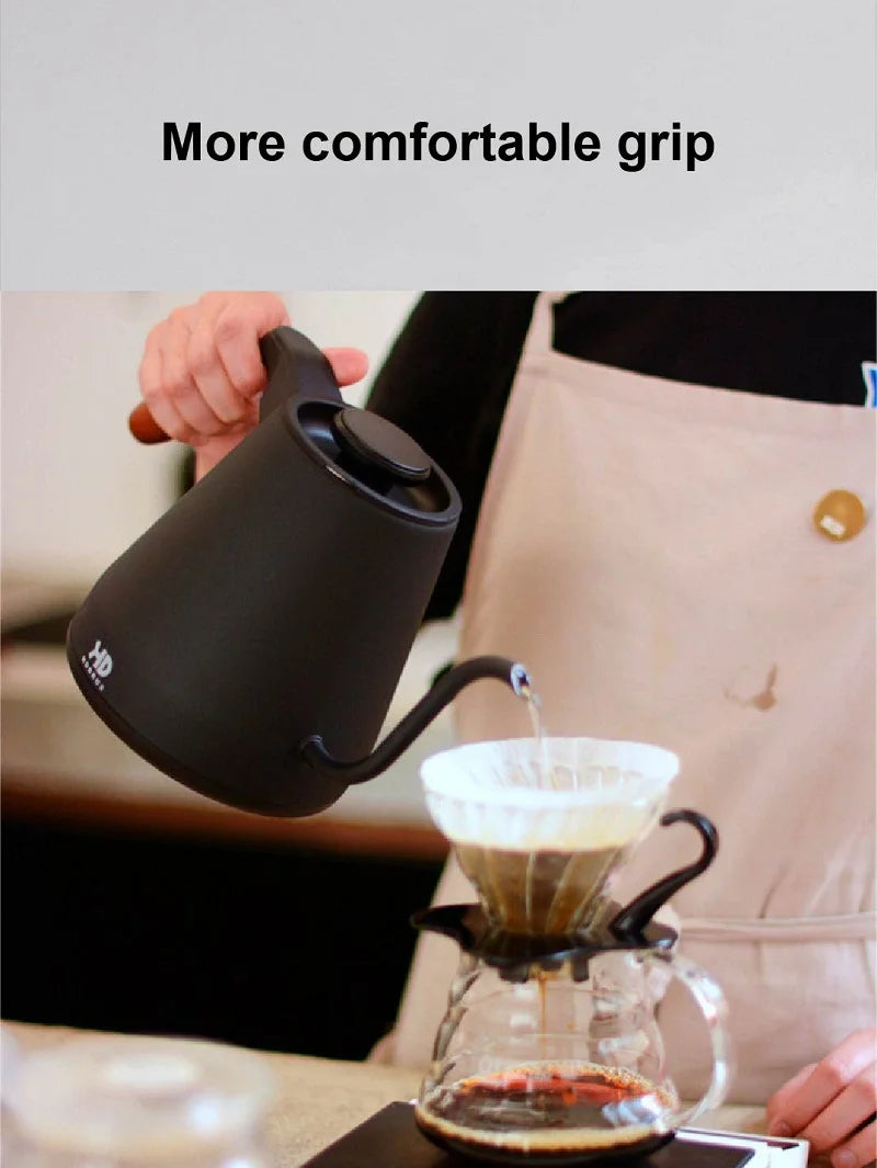 Home Electric Kettle 800ml Gooseneck Jug Hand brew Coffee Pot Thermo Pot Temperature-Control Heating Water Bottle Smart Teapot