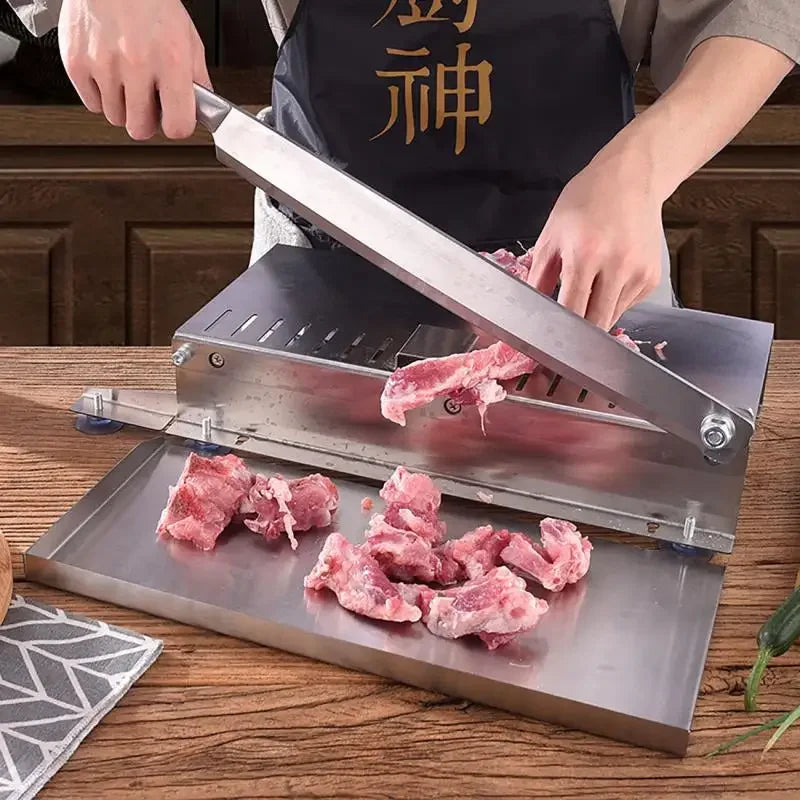 Home Kitchen Manual Frozen Meat Slicer Bone Cutting Tool Stainless Steel Minced Lamb Bone Meat Cutter Chicken Duck Fish Cutting