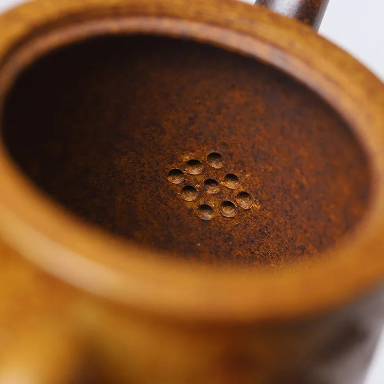320ml Exquisite Yixing Purple Clay Teapots Handmade Bamboo Section Pot Raw Ore Section Mud Kettle Chinese Zisha Tea Set Gifts