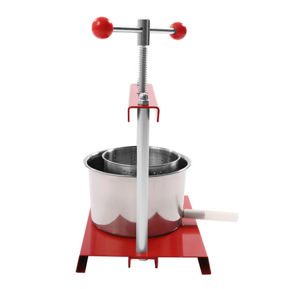 Easy Clean Hand Press Juicer High-Yield Manual Fruit Press with Filter Bag 0.8Gal/1.6Gal Capacity for Cheese, Herbs & Vegetable Juice