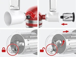 Meat Grinder and Slicer Shredder Attachments for KitchenAid Stand Mixer 2 Piece Set with Sausage Stuffer Tubes
