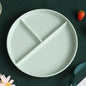 Three-Compartments Divided Plate Eco-Friendly Wheat Straw Reusable Children Dishes Anti-fall Plastic Kitchen Dinnerware Plates