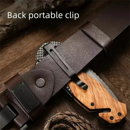 Household sharp multifunctional folding knife EDC pocket knife, suitable for outdoor camping and fishing emergency rescue knife