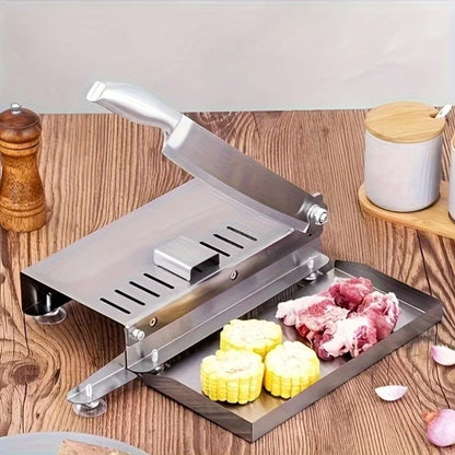 Stainless steel manual slicer, meat slicer, meat cutter, easy to clean. Stainless steel manual meat slicer is suitable for froze