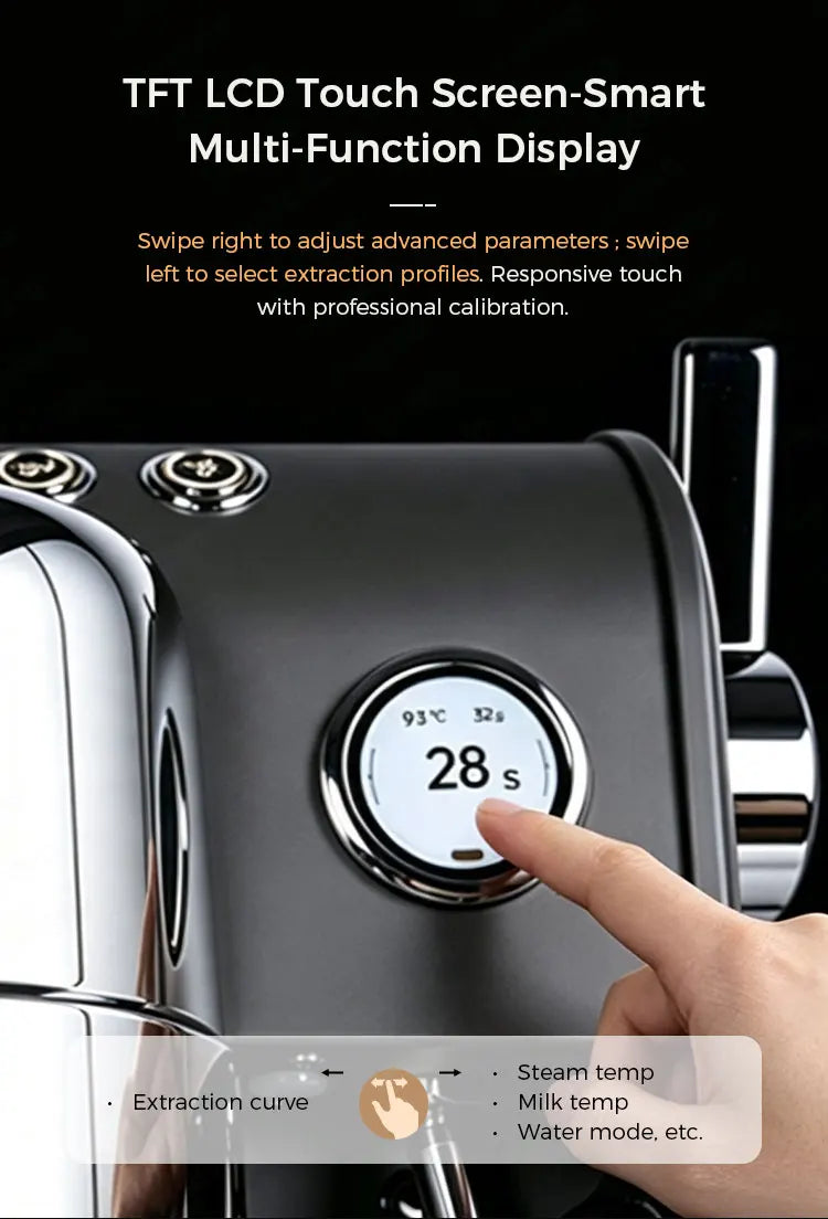 CAFOVO G3148E Commercial Espresso Machine Dual Boiler Rotary Pump TFT Pressure Profiling 9Bar PID Coffee Machine Café Barista