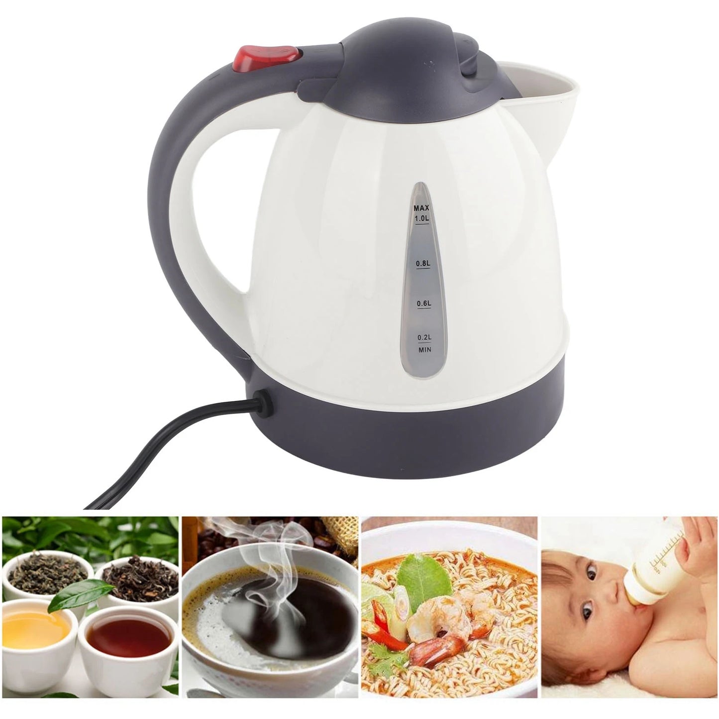 Portable 1000ml 24V Travel Car Truck Kettle Water Heater Bottle For Tea Coffee Making