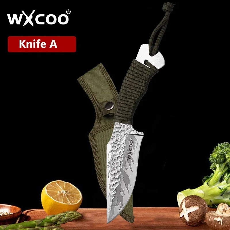 WXCOO Kitchen Boning Knife Butcher's Cutting Knife Slicing Meat Cleaver Full Tang Handmade Forged Knife Kitchen Accessories