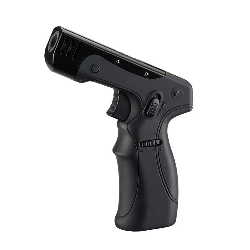 1300° High Temperature Spray Gun Butane Gas Turbine Torch Lighter Safety Lock Fire Switch Outdoor Kitchen Cigar Lighters Smoking
