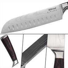 WXCOO Santoku Butcher Carving Knife Japanese Kitchen Knives High Carbon Steel Knife Set Fruit Bread Meat Cleaver Boning Knife