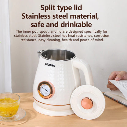GELAIBO electric kettle mechanical thermometer shows the temperature, high-quality temperature control, European-style fashion s