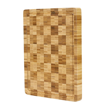 Large Bamboo Cutting Board Kitchen Chopping Block Butcher Board for Meat Fruit Vegetables Thick Chopping Board With Juice Groove