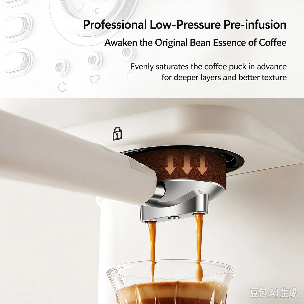Italian Semi-Automatic Coffee Machine High-Pressure Home Office Use with Concentrated Steam Milk Frother