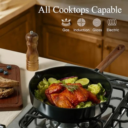 21pcs Cookware Set Nonstick Pots and Pans Set, Ceramic Cookware Set Induction Cookware, Non toxic Healthy Non Stick Kitchen Coo