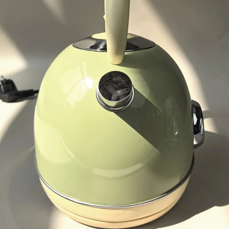 1850W Retro Printed Paint Electric Kettle Auto Power Off 304 Stainless Steel Boiling kettle With Temperature Display Teapot 1.7L