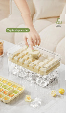 28/56 Grids Ice Cube Mold Press Ice Tray Bucket Multifunctional Ice Maker with One-touch To Release Portable Ice Box Ice Cube Tr