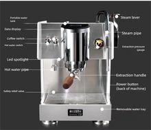 MX-20 New Aurora Copper Boiler Semi-Automatic Espresso Machine, Italian Coffee Maker for Home & Small Commercial Use with Milk F