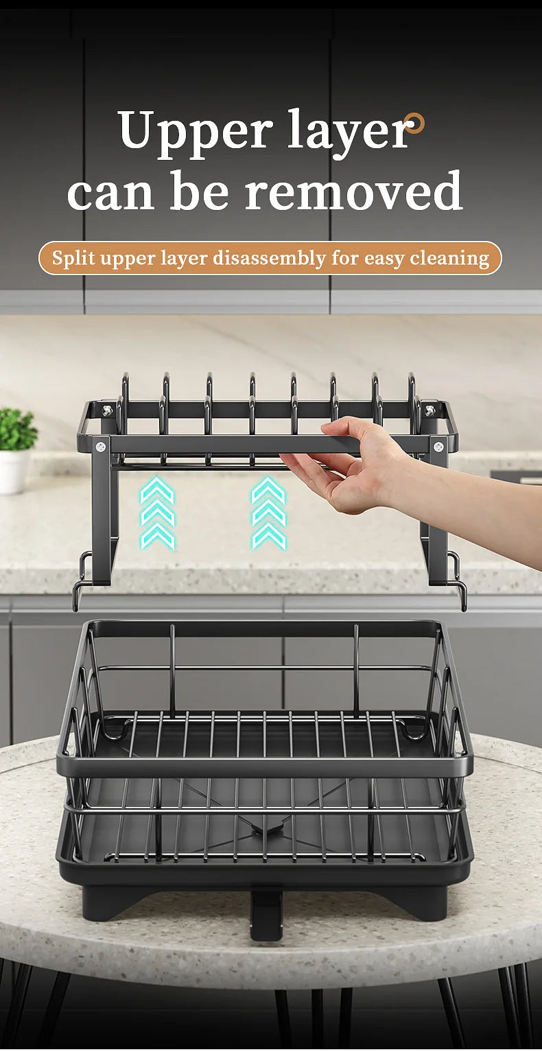Dish Drying Rack Kitchen Adjustable Stainless Steel Cutting Board Organizer Dish Bowl Drainer Storage Rack Kitchen Utensils