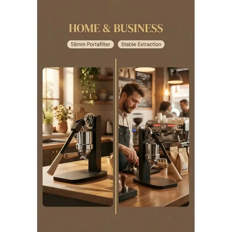STLF Manual lever coffee machine for easy operation with 9 bar pressure gauge for E61 filter handle