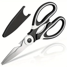 Multifunctional Stainless Steel Kitchen Scissors Heavy Duty for Cutting Bones Vegetables Opening Bottles Cracking Nuts