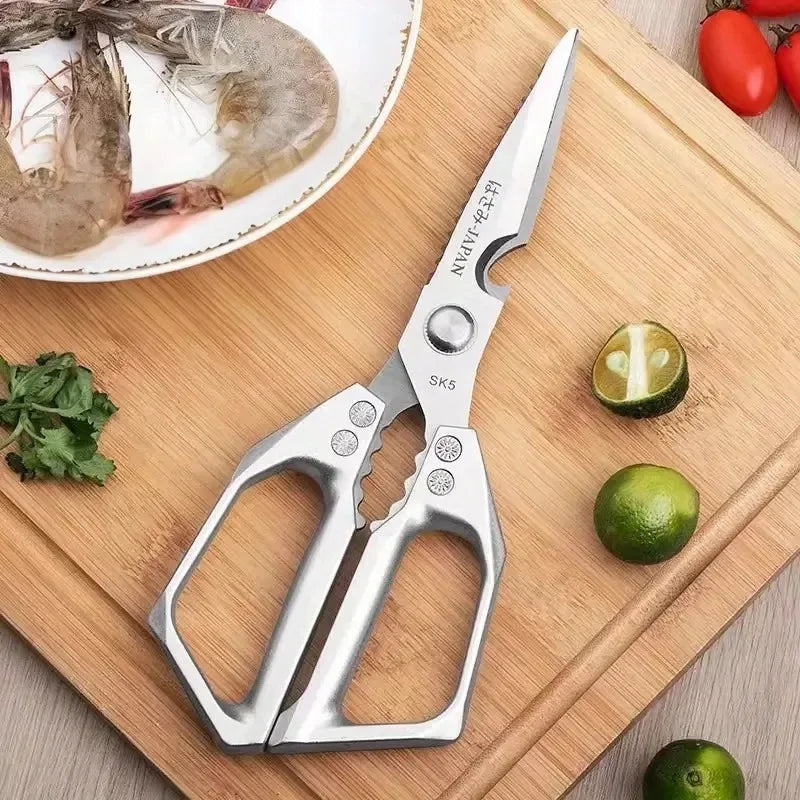 Multi-Purpose Shears kitchen Scissors Food hicken Bone Scissors SK5 Stainless Steel Fish Vegetable Meat Cutting Scissors Cooking