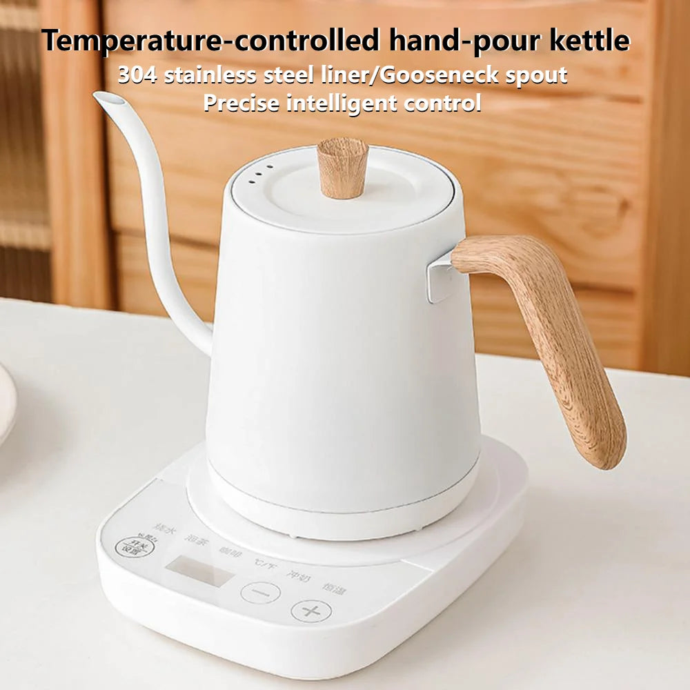 110V 220V 1000W 800ml Temperature Control Hand Brewing Kettle Intelligent Constant Temperature Electric Kettle Coffee Kettle Tea