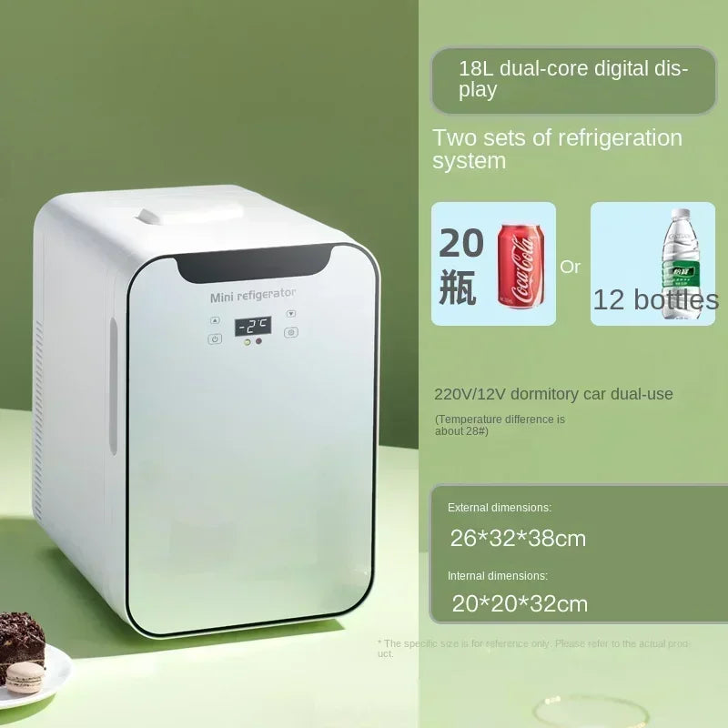 220V Mini Refrigerator Small Household Dormitory Car Mounted Refrigerator Mini Student Refrigeration Single Person Small  HCB1