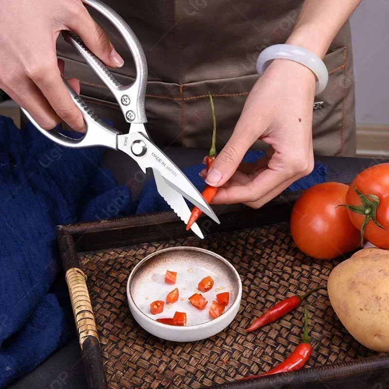 Kitchen Scissors Set Stainless Steel Chicken Bone Scissor Multifunctional Scissors Fish Scales Duck Meat Shear Cooking Tool