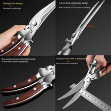 1PC，Multi-Functional Kitchen Scissors Chicken Bone Scissors Non-Slip Handle Chicken Wings Fish BBQ Scissors Kitchen Stuff
