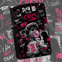 Trendy Street Style Born To Be Crazy Themed Lighter, Distinctive David Blowing Bubbles Art Print, Bold Attitude Statement Decor, Portable For All Daily Scenarios, Unique Niche Cool Gift For Friends, High Vibe Personal Carry A