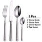 12/16/20 Pieces Sliver Tableware Set Stainless Steel Cutlery Elegant Dinnerware Vintage Knife Spoon Fork Set Kitchen Utensils