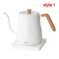 110V/220V Electric Kettle 800ml Hand Brew Coffee Pot Gooseneck Jug Slender Mouth Teapot 304 Stainless Steel Liner Kettle 1000W