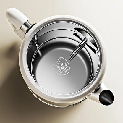 Retro 1.8L Electric Kettle with Mechanical Thermometer Stainless Steel Boil Water Tea Pot Automatic Power off Insulation Pot