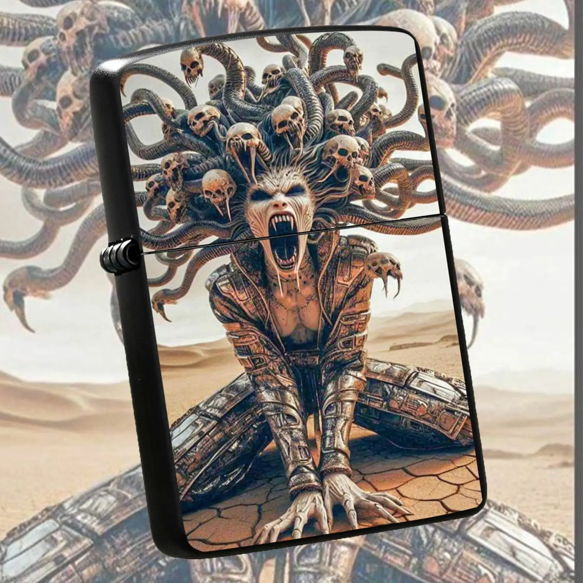 Creative Gorgon Lighter Desert Fantasy Myth Themed Unique Art Decor Gift For Friends Partner Daily Outdoor Use Edgy Weird Aesthetic Portable Full-Scene Applicable Cool Personalized Collectible A Humorous And Interesting Light