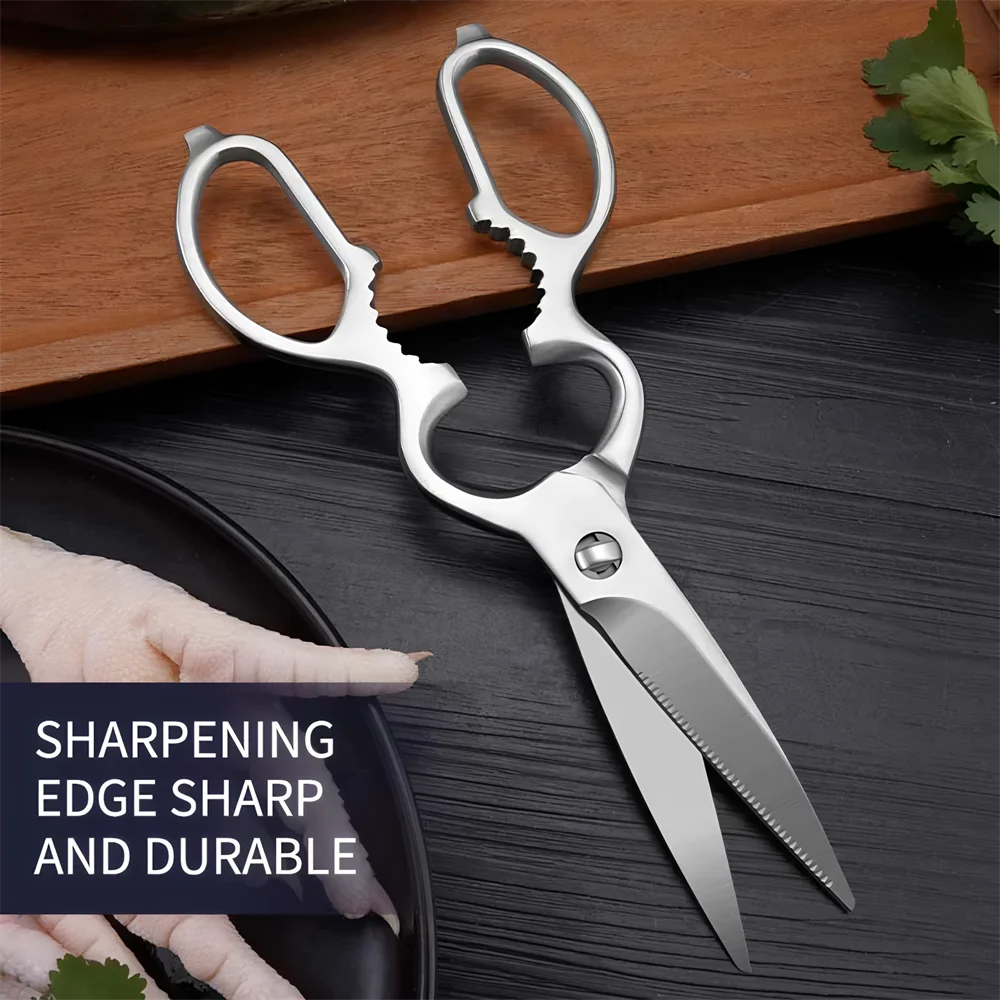 Multi-Functional Kitchen Scissors Chicken Bone Scissors Non-Slip Handle  Fish BBQ Scissors Cooking Scissors  Scissors Tools
