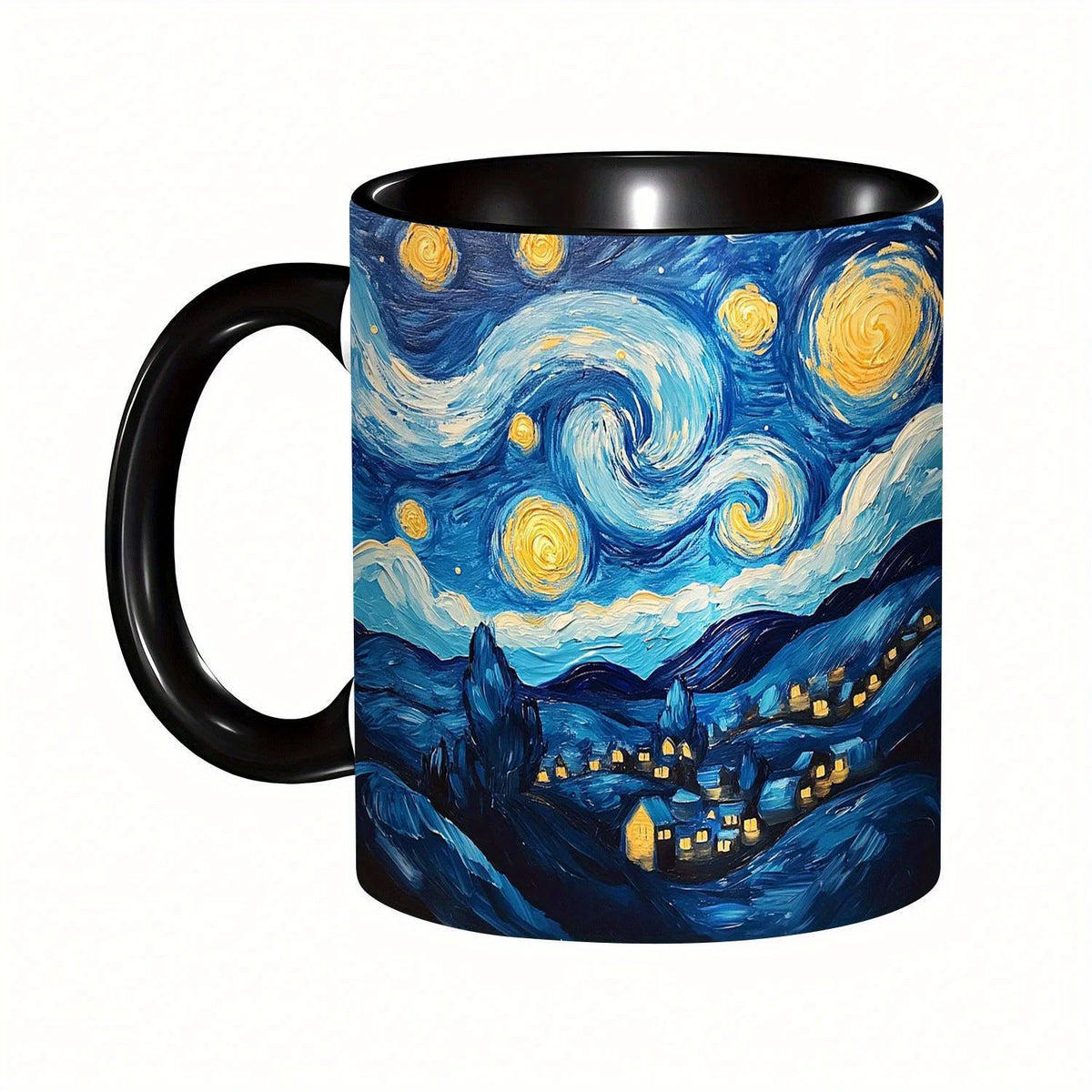 Van Gogh Starry Night Design 11oz Ceramic Cup - Vivid Art Coffee Teacup, Durable Gifts for Easter, Valentine's Day coffee mug