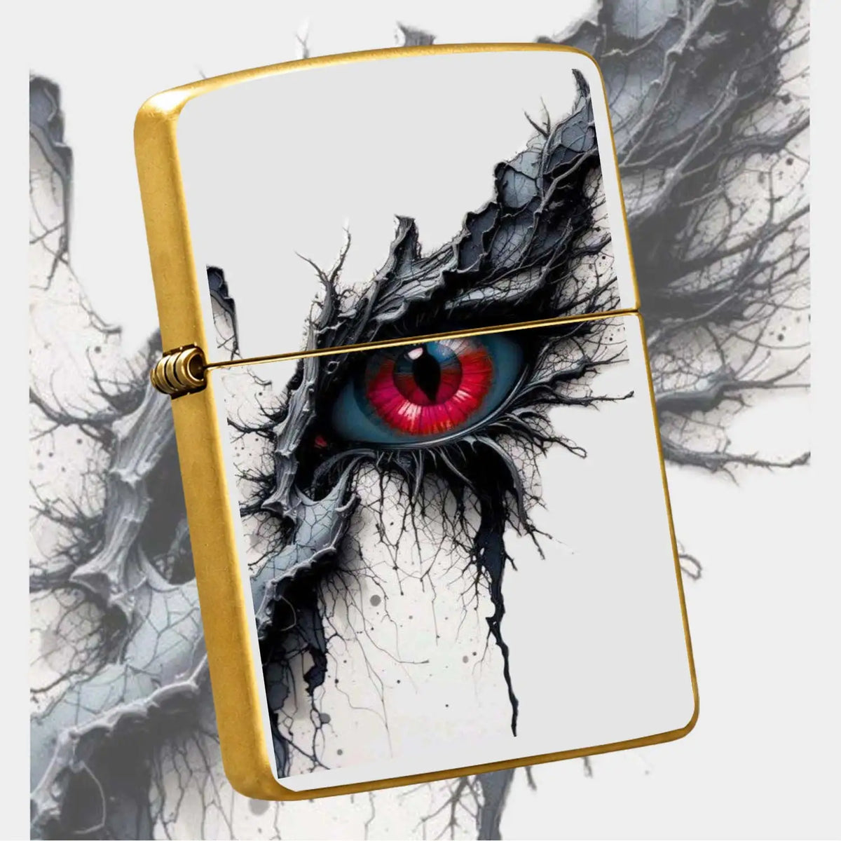 Dark Fantasy Dragon Eye Lighter, Striking Red Pupil Art Pattern Portable Igniter, Unique Stylish Accessory For Daily Use, Outdoor Camping, Candle Lighting, Birthday Party Decor, Exquisite Distinctive Gift For Fantasy Art Love