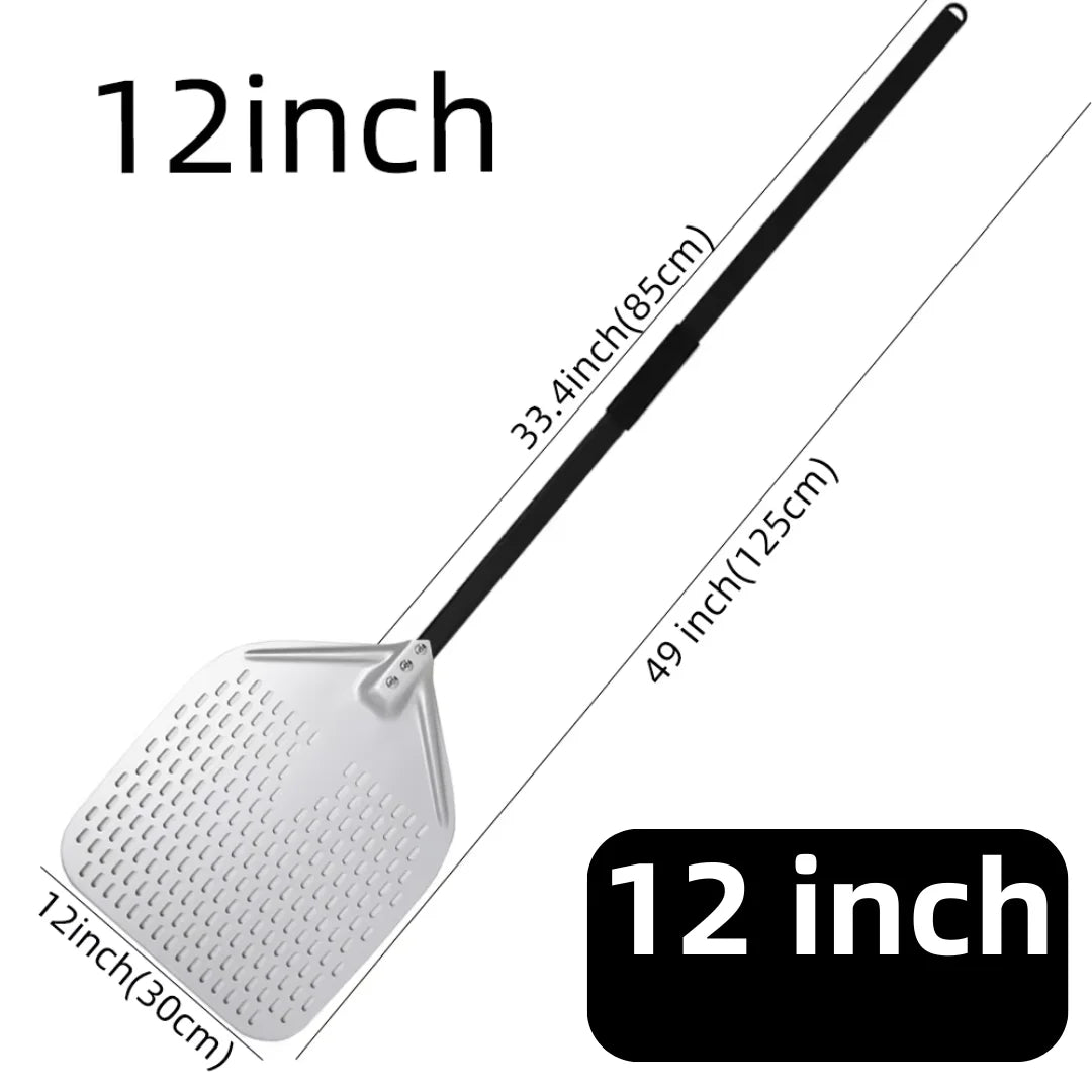 10 12 13 14 Inch Big Pizza Perforated Shovel Paddle Short/Long Handle for Oven Turning Peel Kitchen Utensils Pizza Baking Tools