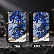 Ukiyo-E Style Lightning Blue Dragon Ronin Themed Decorative Ornament, Exquisite Art Accessory, Unique Aesthetic Desktop Display, Versatile For Daily Scenes, Premium Collectible Gift For Art Lovers And Trend Enthusiasts A Humo