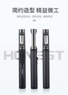 HONEST Metal Windproof Jet Blue Flame Butane Gas Lighter Visible Gas Window Outdoor Camping BBQ Kitchen Cigar Lighters Smoking